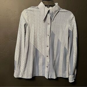 Loubella women shirt Vintage Size:M Color: gray/white
